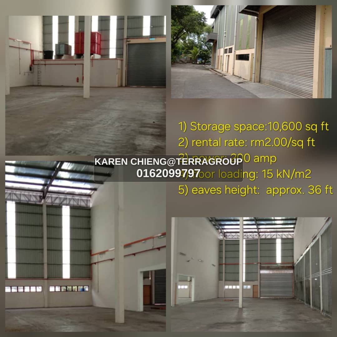 Shah alam WAREHOUSE SPACE 10.6k sft FOR RENT
